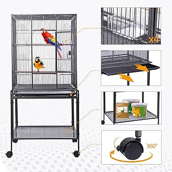 Amazon.com : HSM 53 Inch Wrought Iron Large Bird Flight Cage
